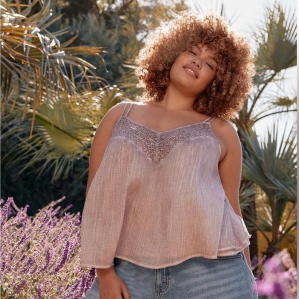Nwt Torrid Festi Crochet Cami - 1x